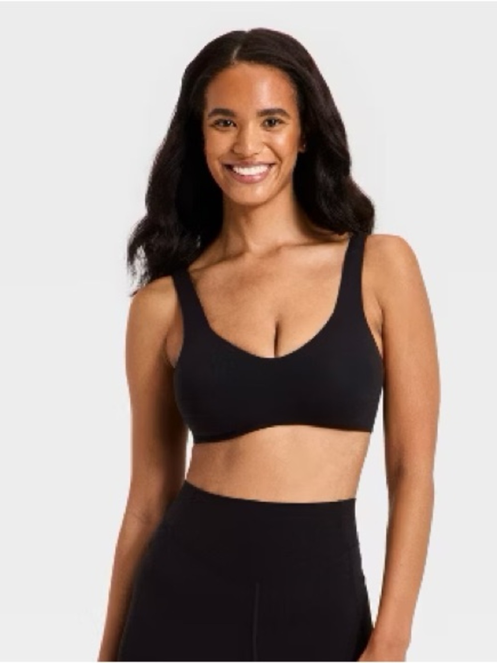 all in motion Black Scoop Bralette